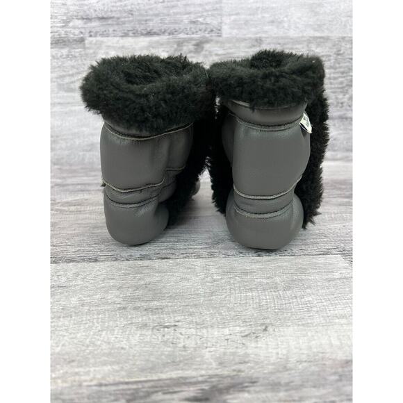 Toddler Faux Fur-Lined Faux Leather Booties Size 7-8 - Picture 3 of 8